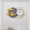 Landscape with golden deer imported wall clock